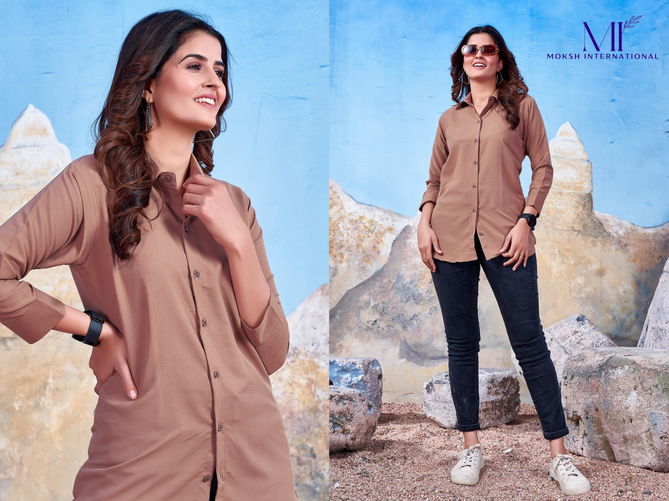 Shirt Vol 3 By Moksh Regular Office Wear Cotton Ladies Shirt Wholesale Price In Surat
